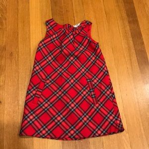H&M girls holiday plaid dress. Size 5-6.